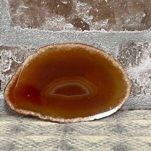Agate Belt Buckle‎ Natural Stone Slice Brown Orange Western Style Fashion